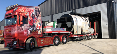 Wellman European boiler in transit